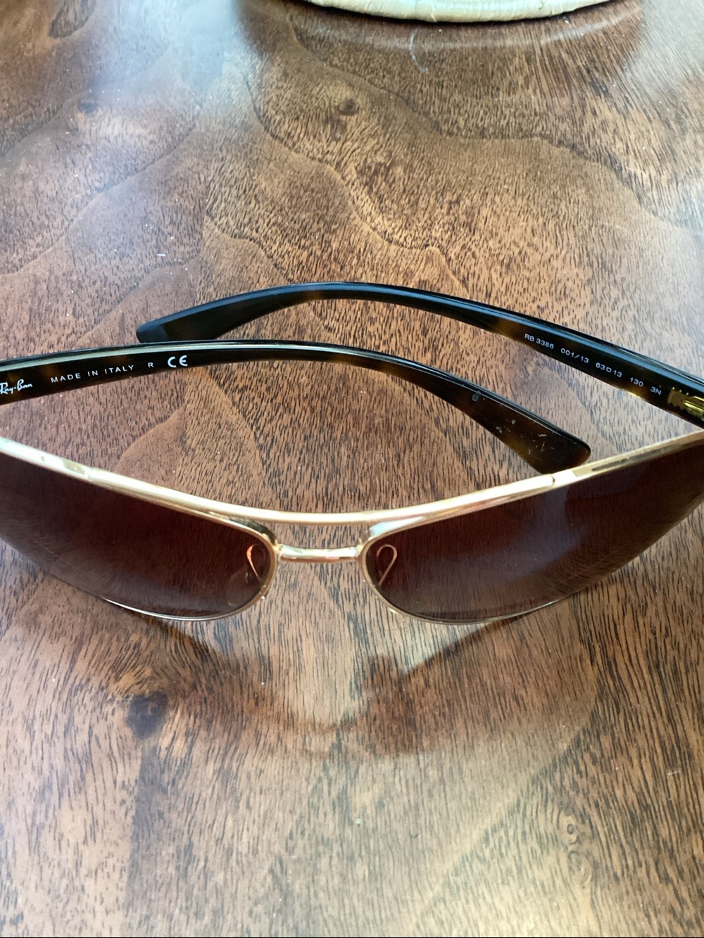 Ray-Ban Arista Gold Frame Brown Gradient Aviator Sunglasses - Ray-Ban RB3386 - Picture 12 of 16